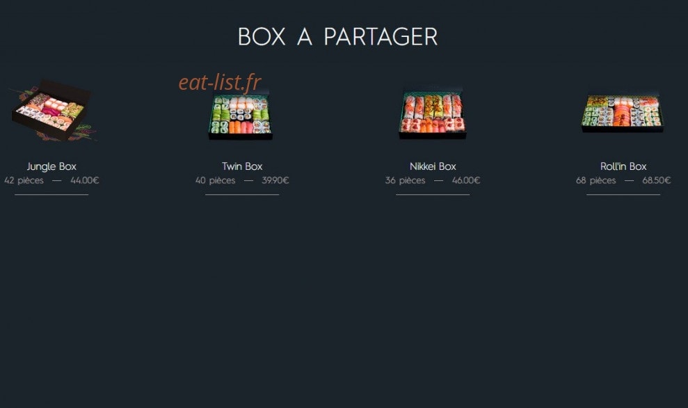Côté Sushi — carte page 3