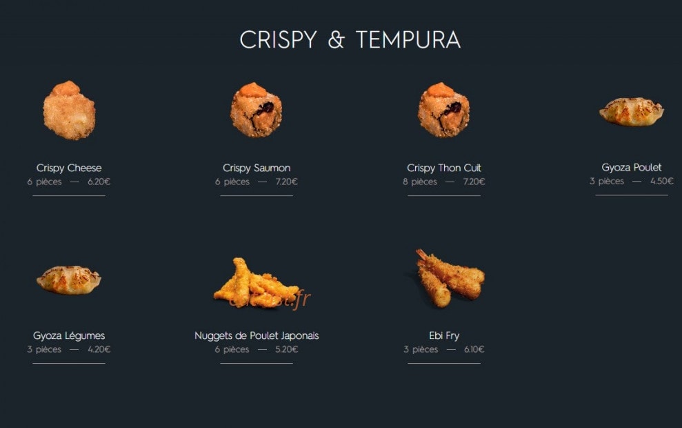 Côté Sushi — carte page 5