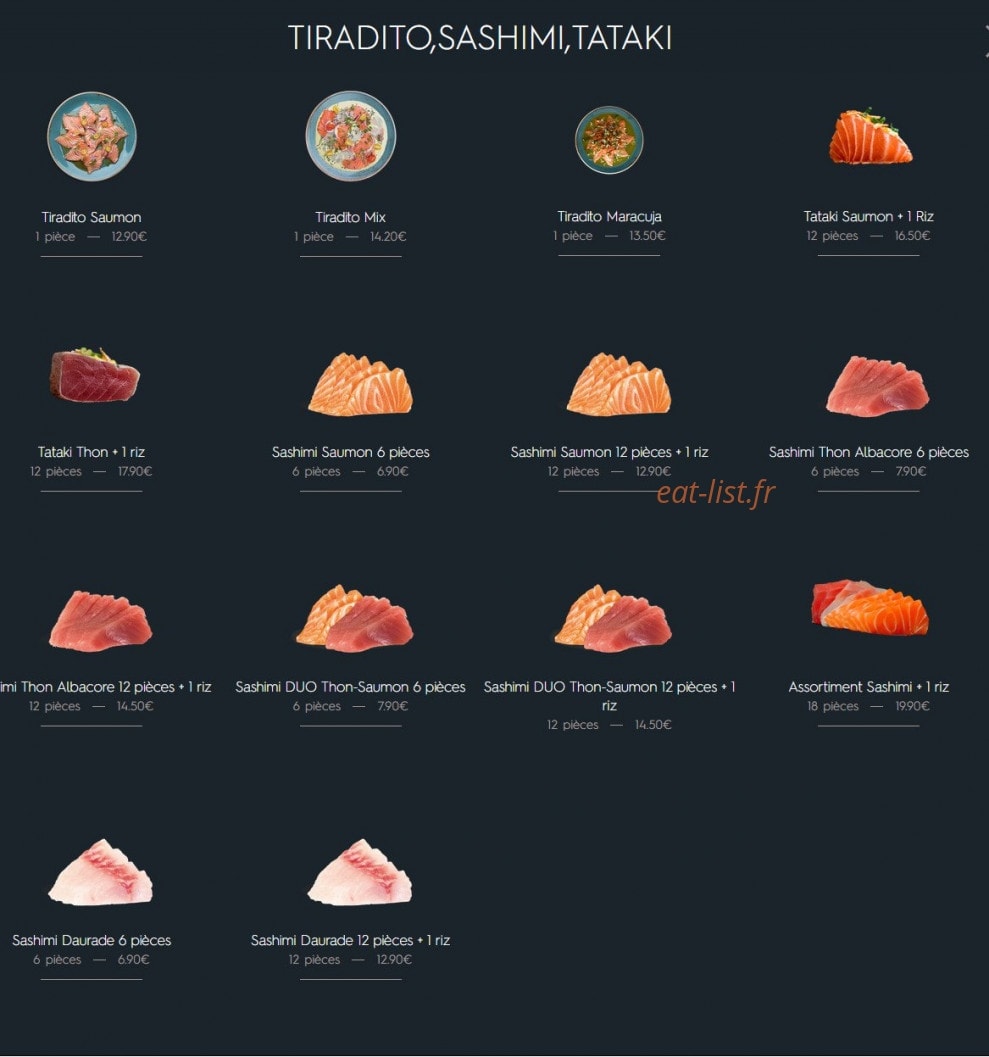 Côté Sushi — carte page 9