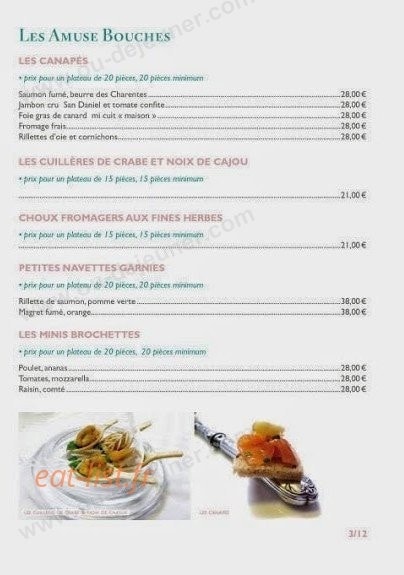 Fairrier Traiteur — carte page 4