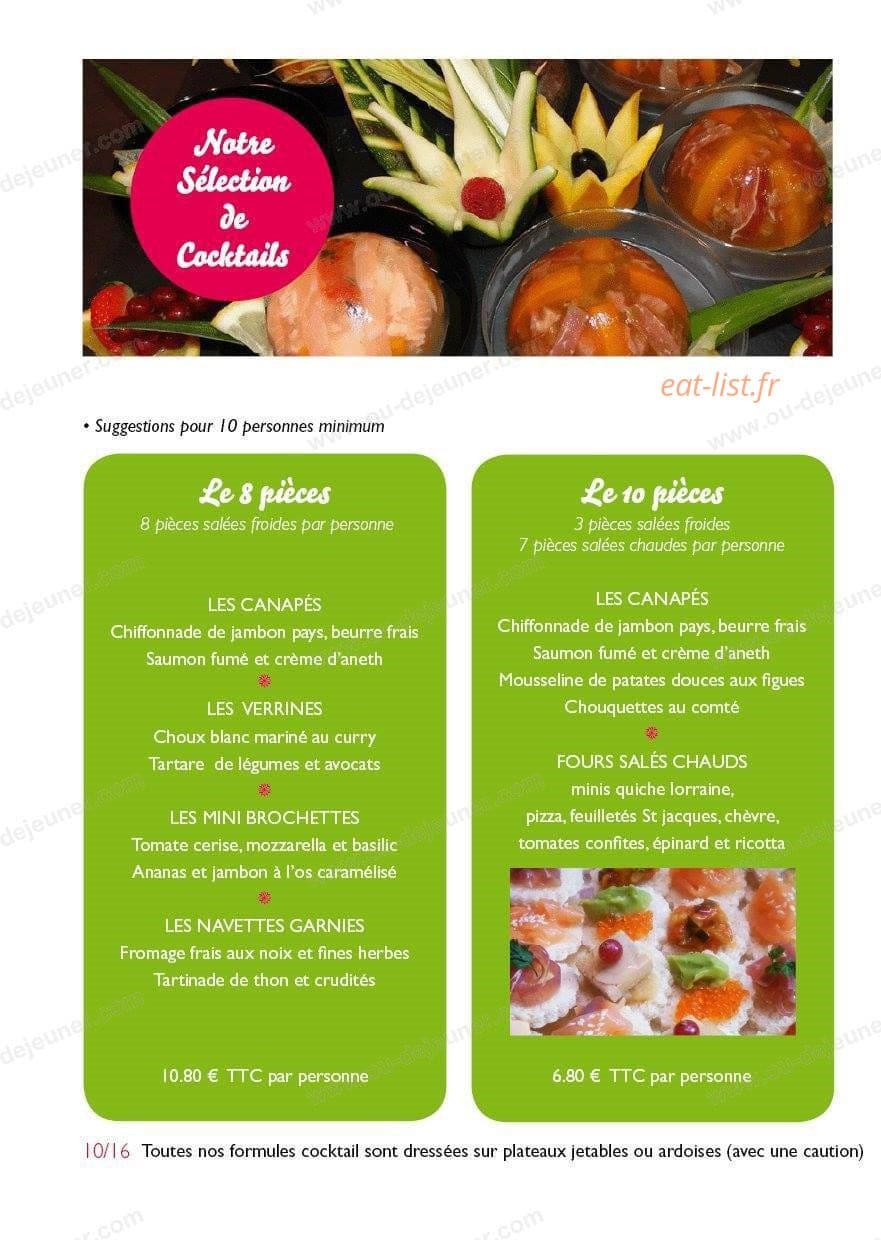 Fairrier Traiteur — carte page 24