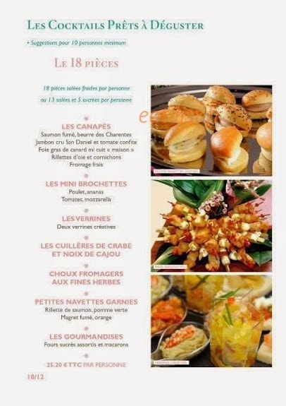 Fairrier Traiteur — carte page 11