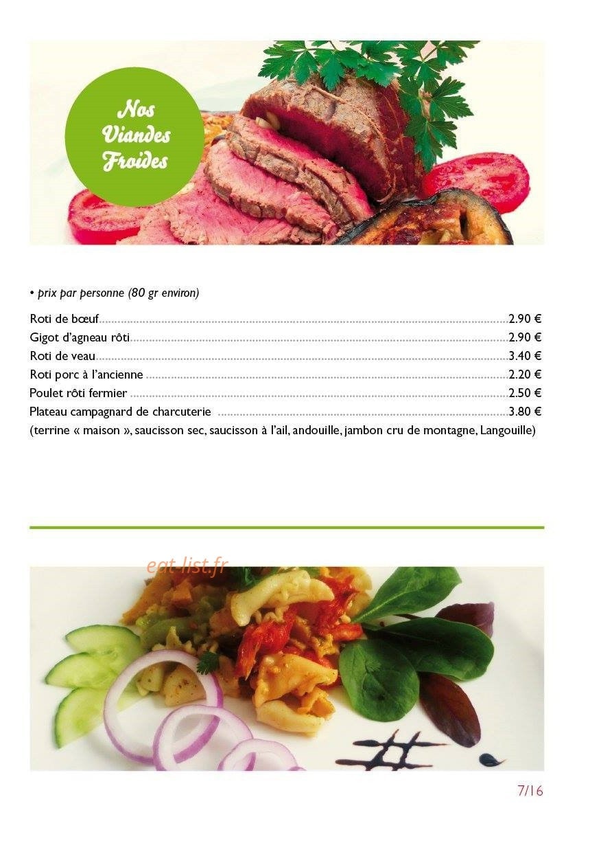 Fairrier Traiteur — carte page 19
