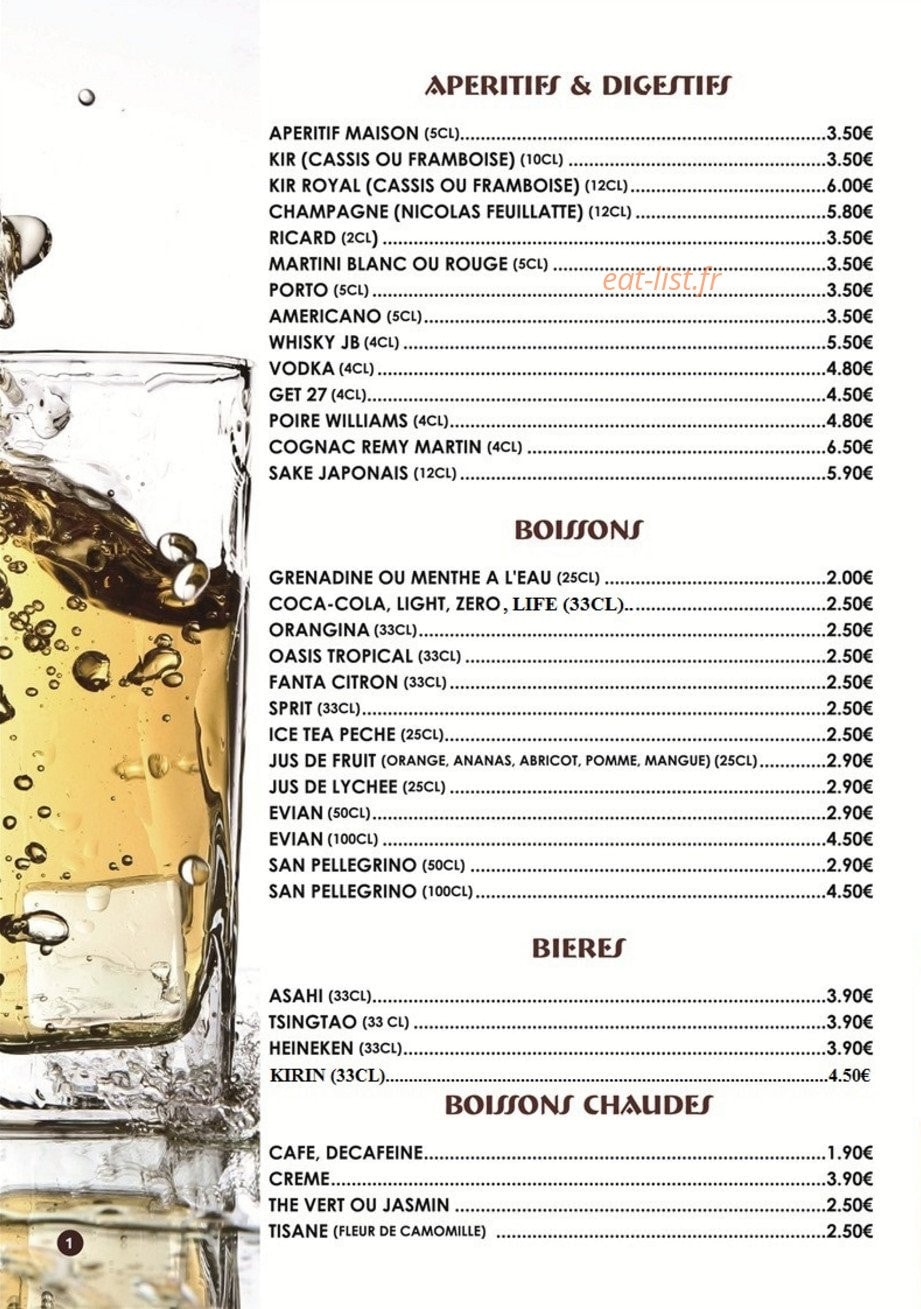 Hoki sushi — carte page 14