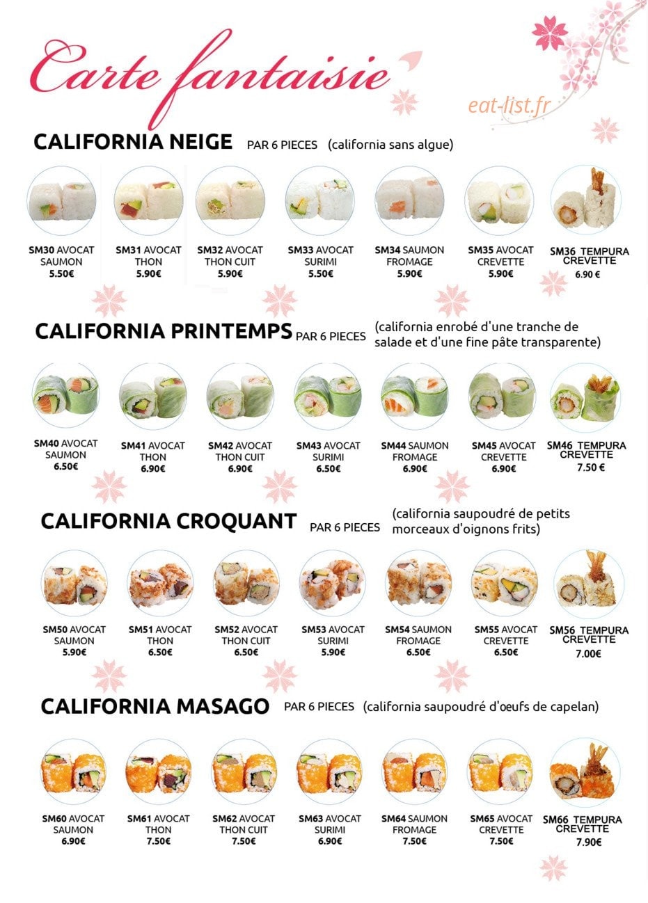 Hoki sushi — carte page 4