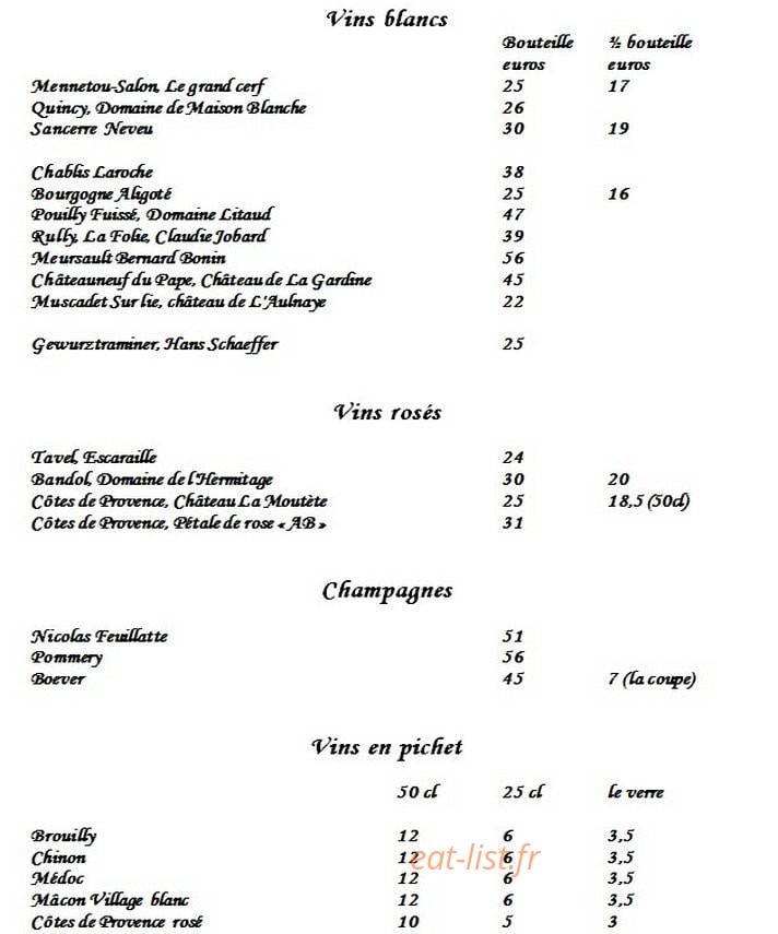 Le Chefson — carte page 6