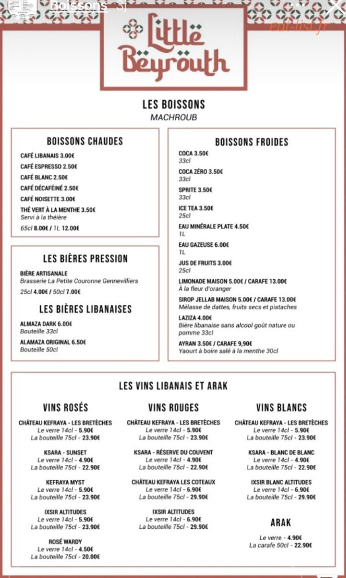 Little Beyrouth — carte page 6