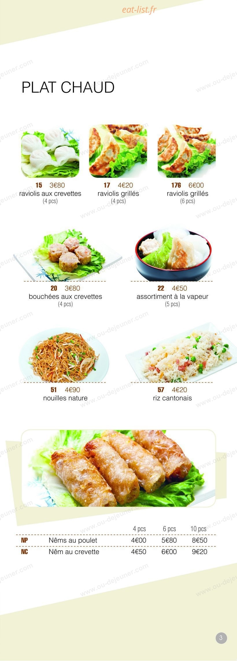 Msushi — carte page 3