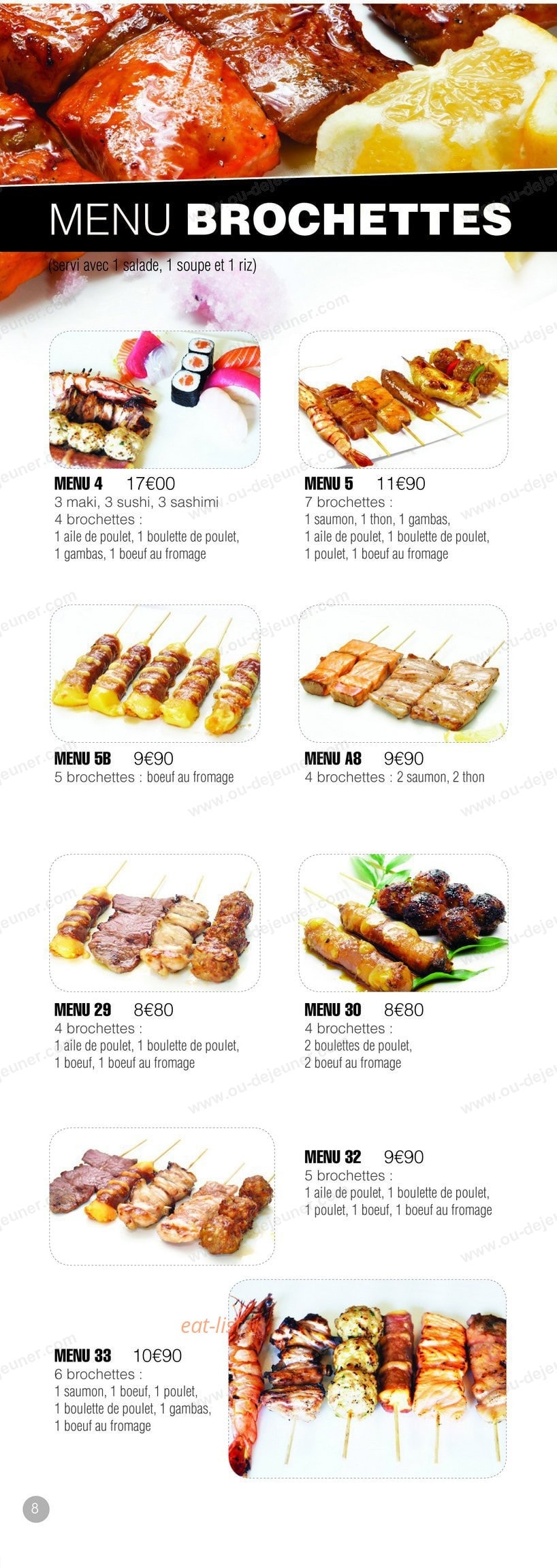 Msushi — carte page 8
