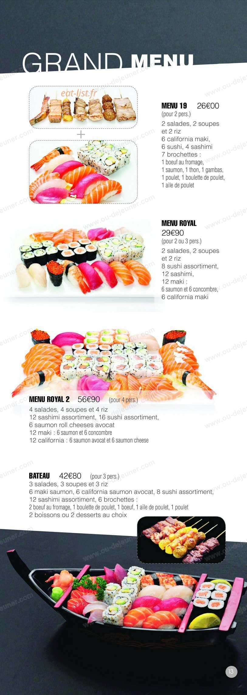 Msushi — carte page 13
