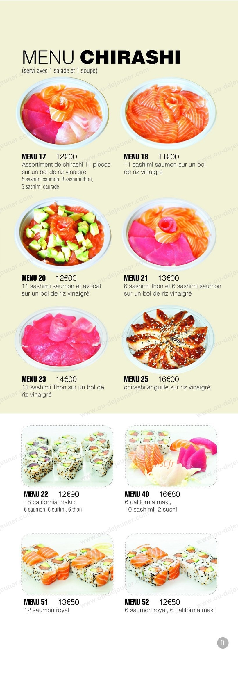 Msushi — carte page 11