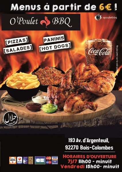 O’ Poulet Bbq — carte page 1