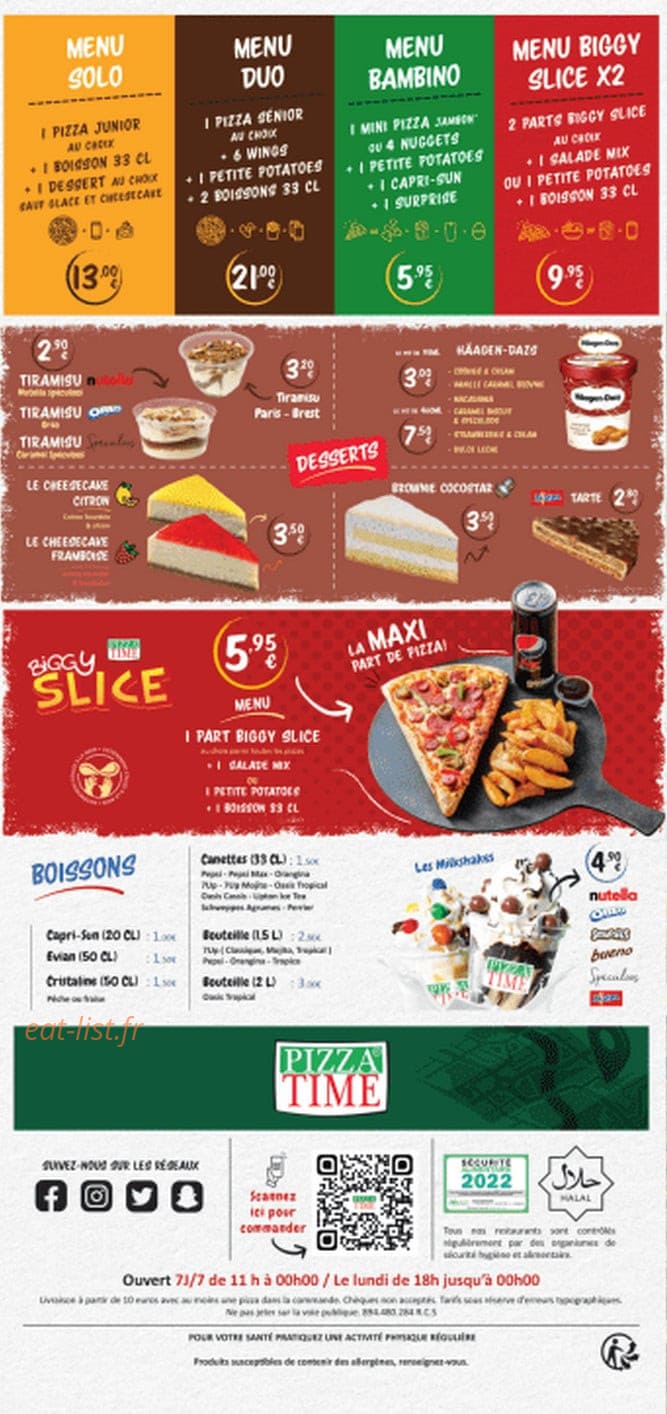 Pizza Time — carte page 6