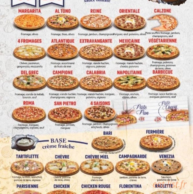 PizzaOne — carte page 1