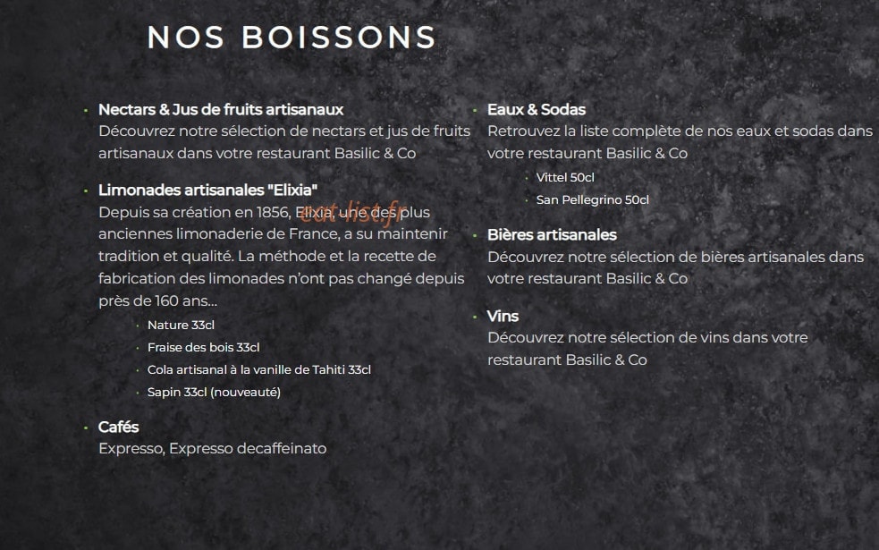 Basilic & Co — carte page 6