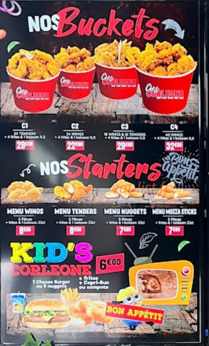 Chez Corleone — carte page 4