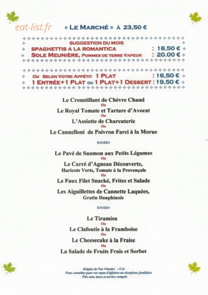 Le Châteaubriand — carte page 1