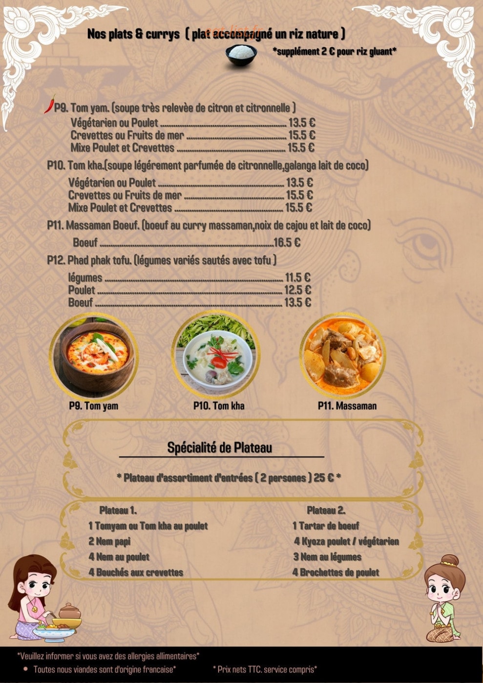 Papi thai — carte page 5