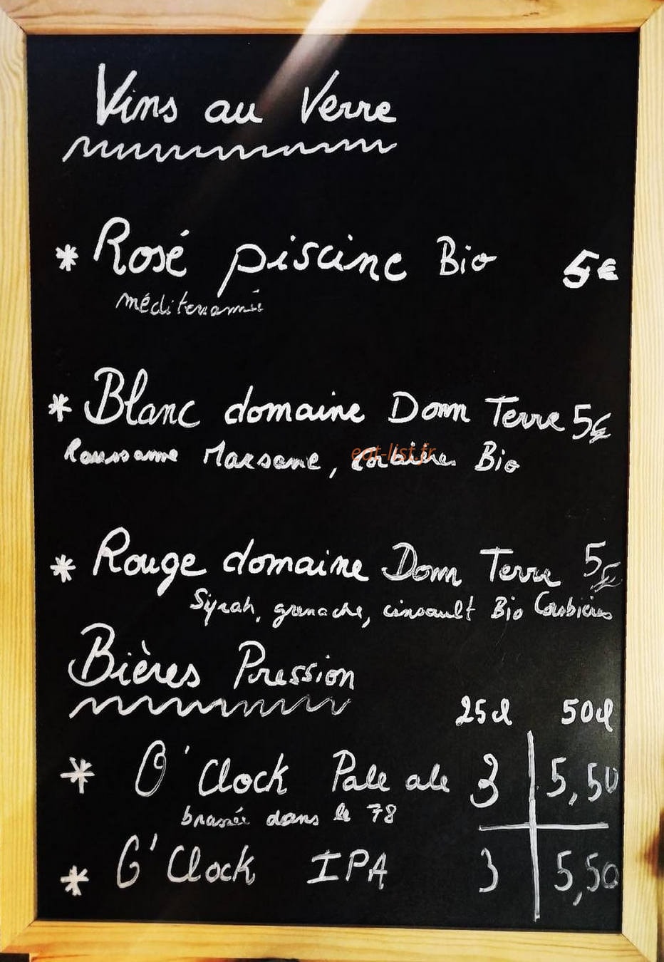 Restaurant Les Machines — carte page 2
