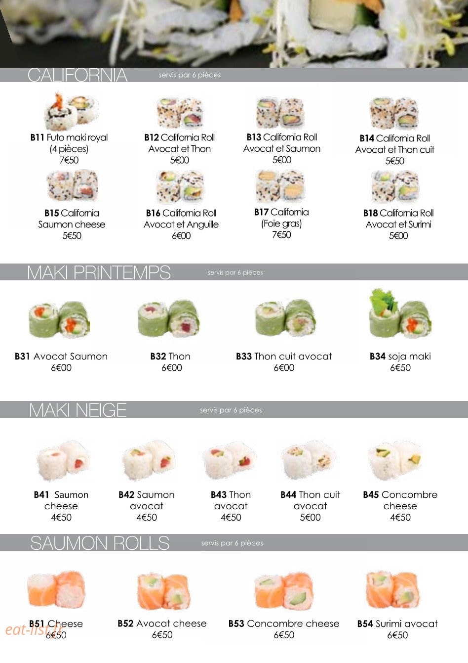 Ta Sushi — carte page 13