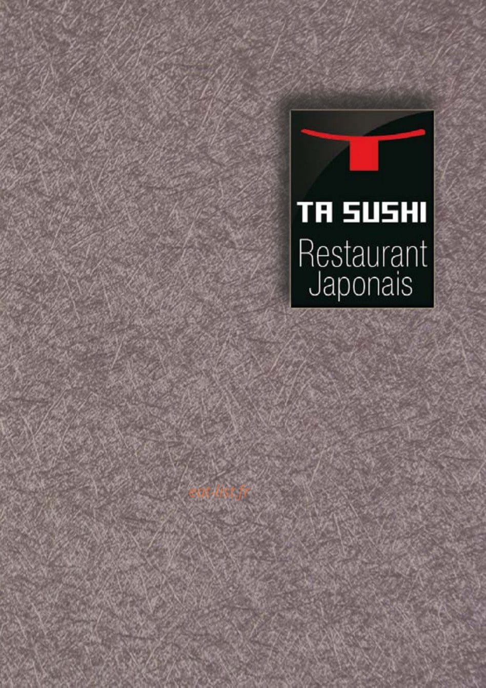 Ta Sushi — carte page 1
