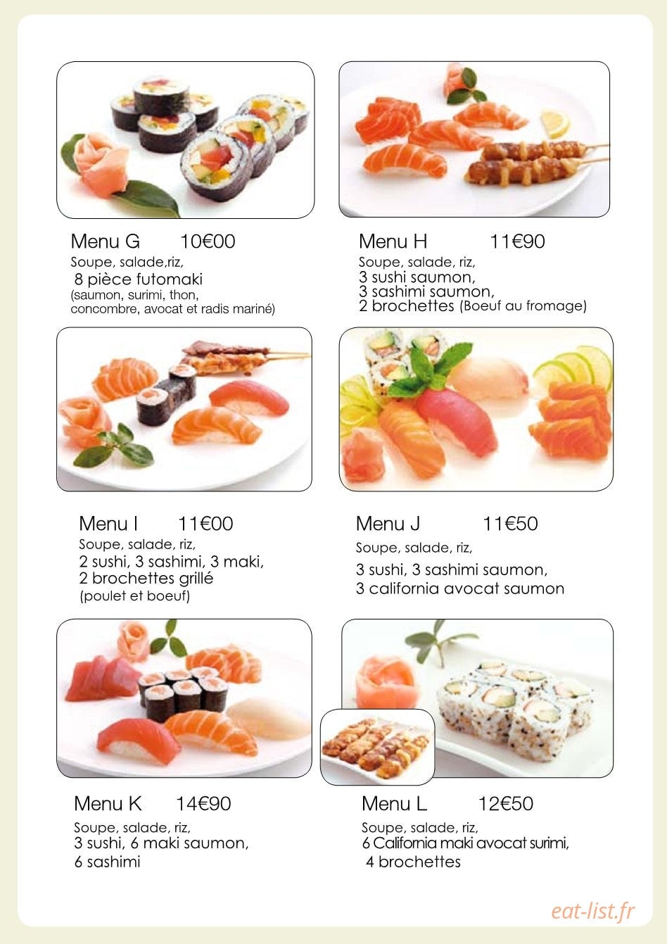 Ta Sushi — carte page 4