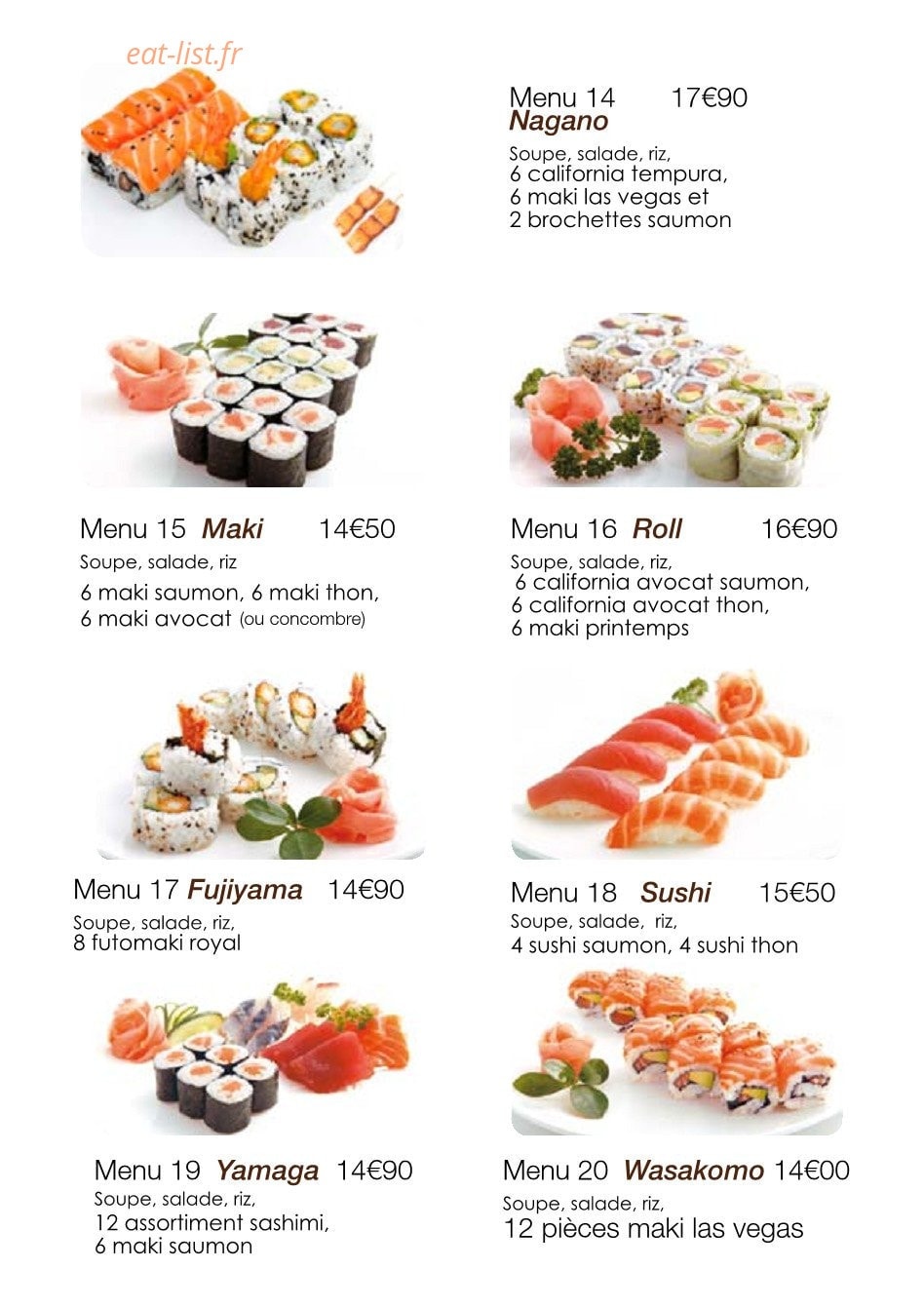 Ta Sushi — carte page 8