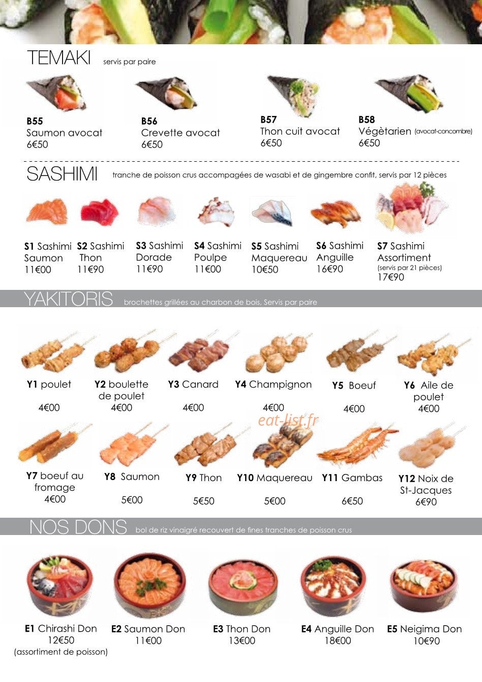 Ta Sushi — carte page 14