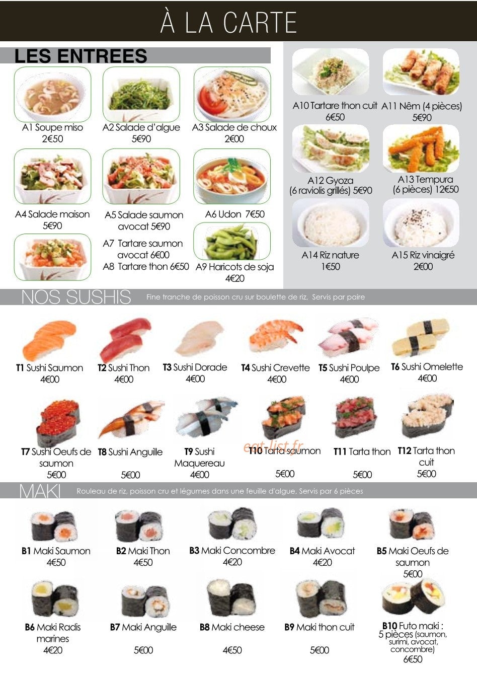 Ta Sushi — carte page 12