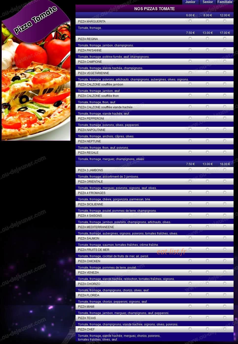 Venezia Pizza — carte page 2