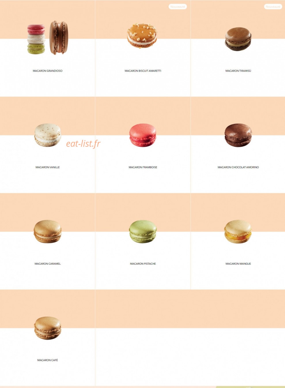 Amorino — carte page 10