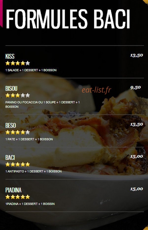 Baci Baci Caffe — carte page 6