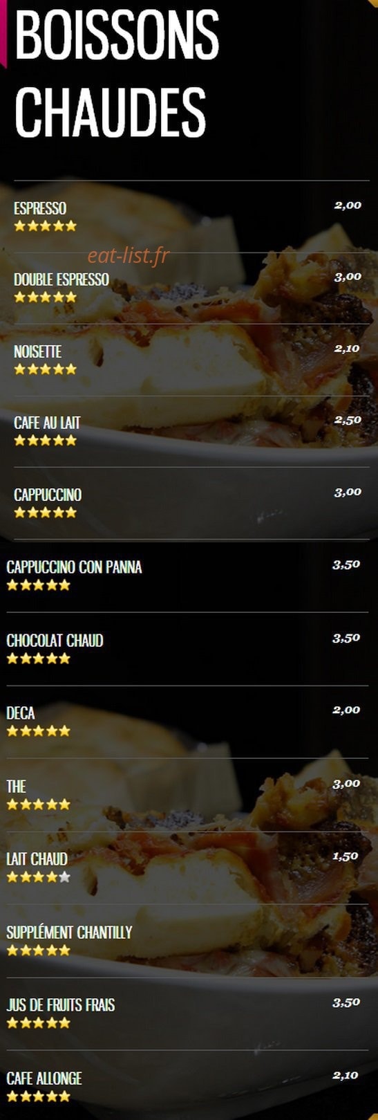 Baci Baci Caffe — carte page 3