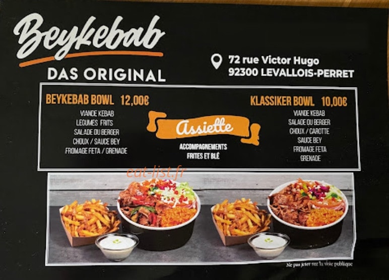 BeyKebab — carte page 1
