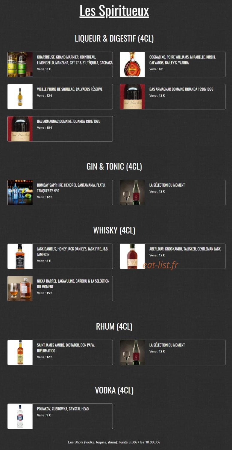 Bistro le Cinq — carte page 5