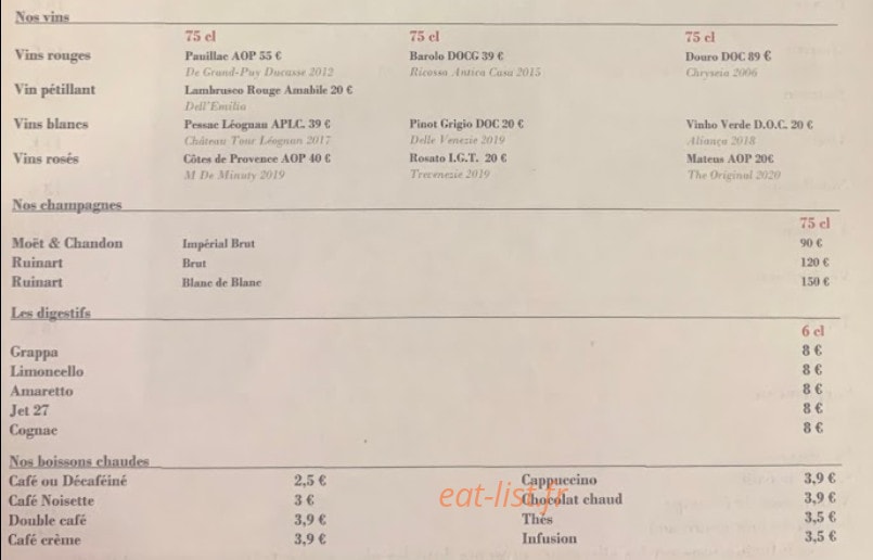 Chez Dani Pizza — carte page 3