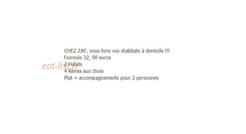 Chez Zaf — carte page 1