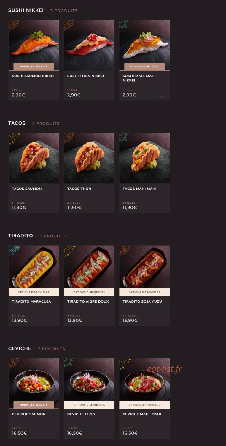 Côté Sushi — carte page 5