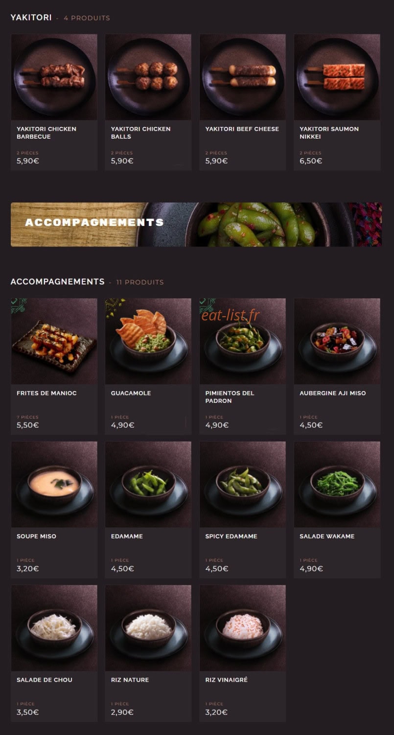 Côté Sushi — carte page 11