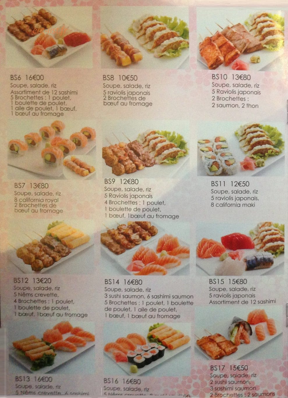 Dream Sushi — carte page 4