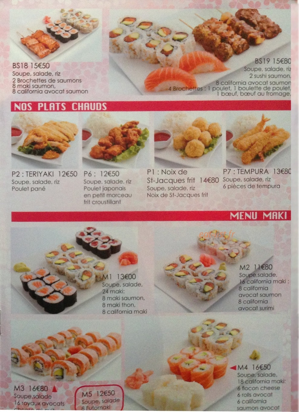 Dream Sushi — carte page 5