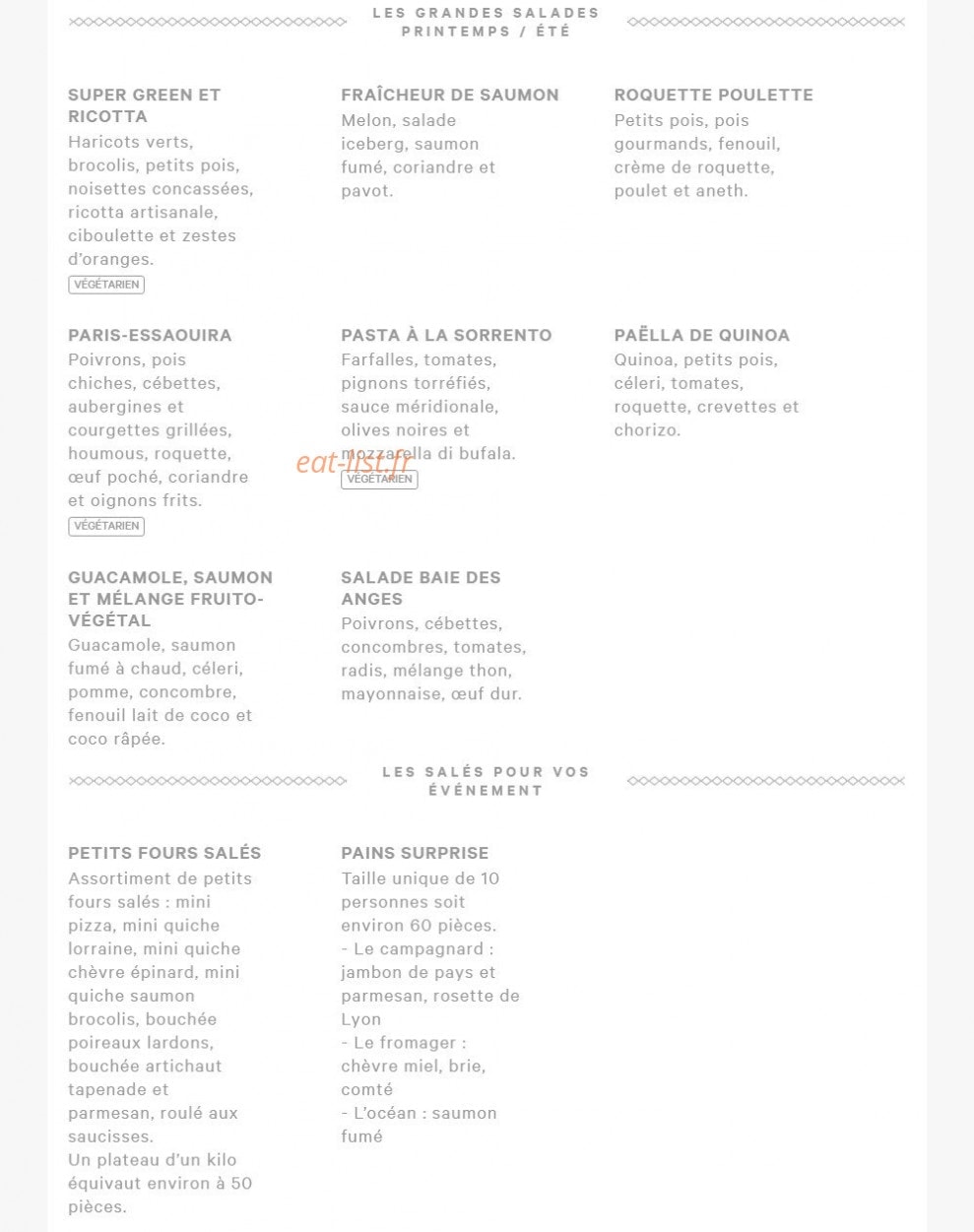 Eric kayser — carte page 3