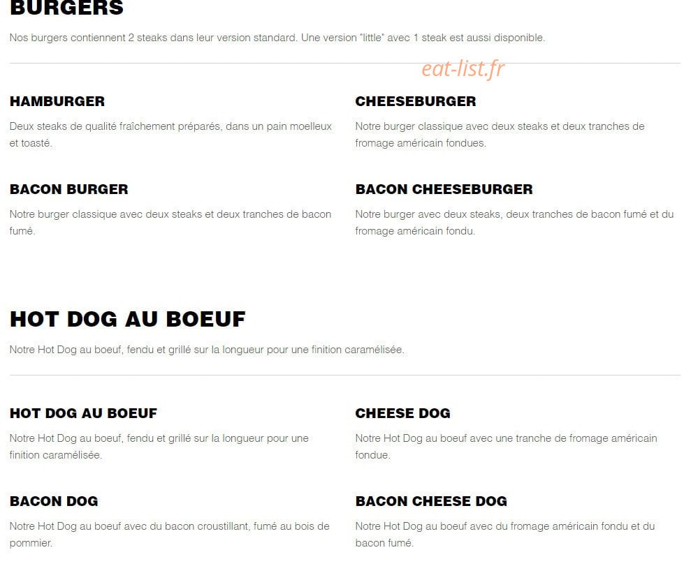 Five Guys — carte page 1