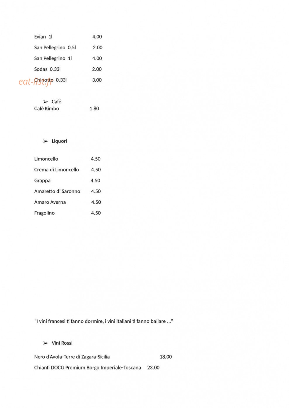 Golosino — carte page 4