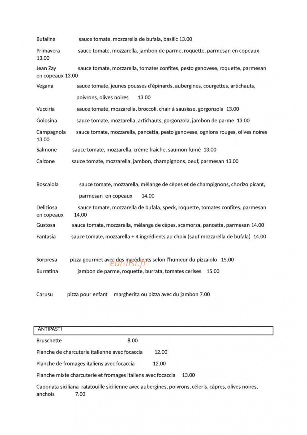 Golosino — carte page 2