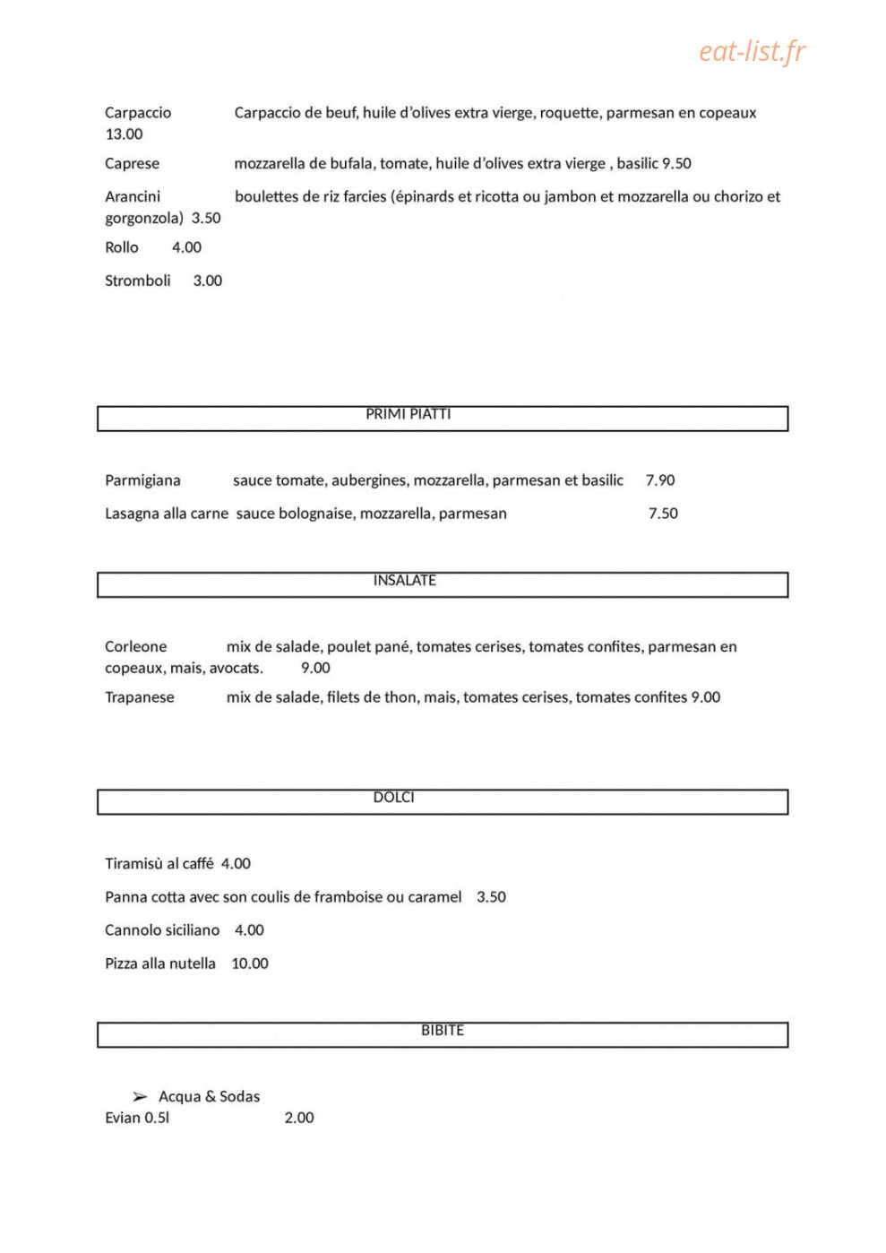 Golosino — carte page 3