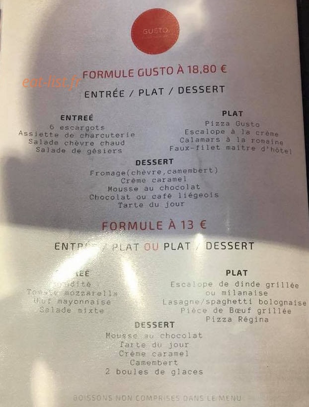 Gusto — carte page 3