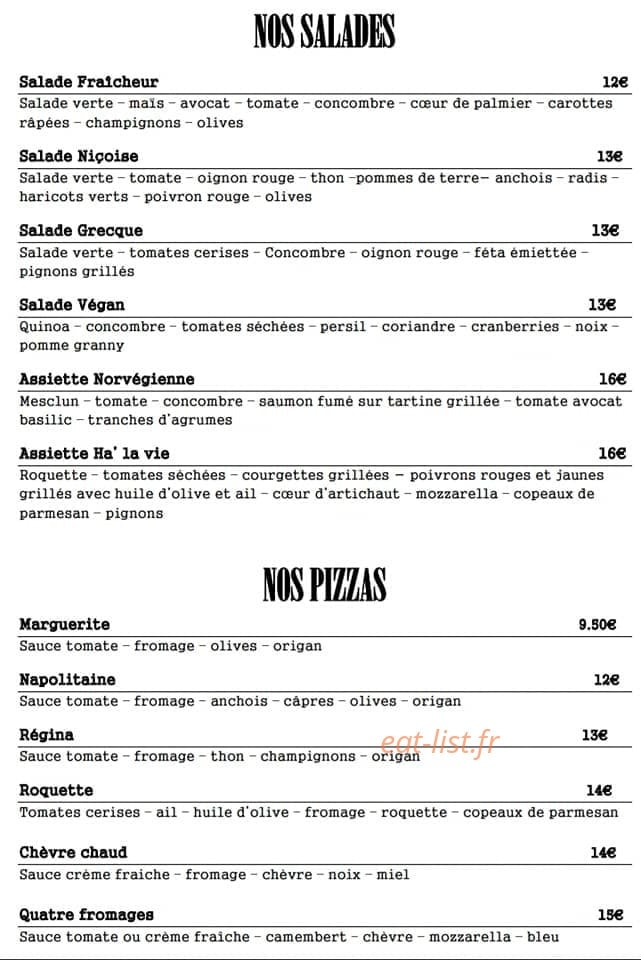 Ha' la vie kosher — carte page 3