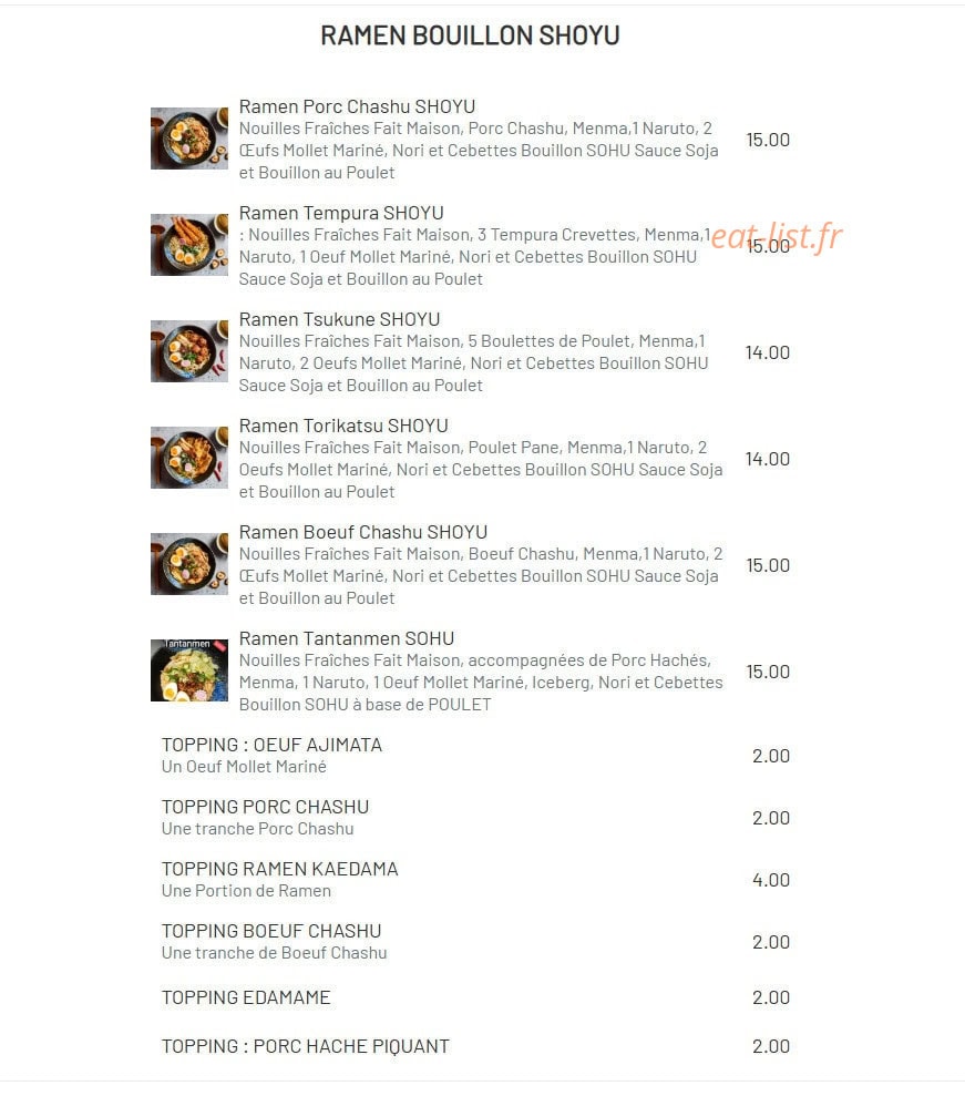 Haki Ramen — carte page 5