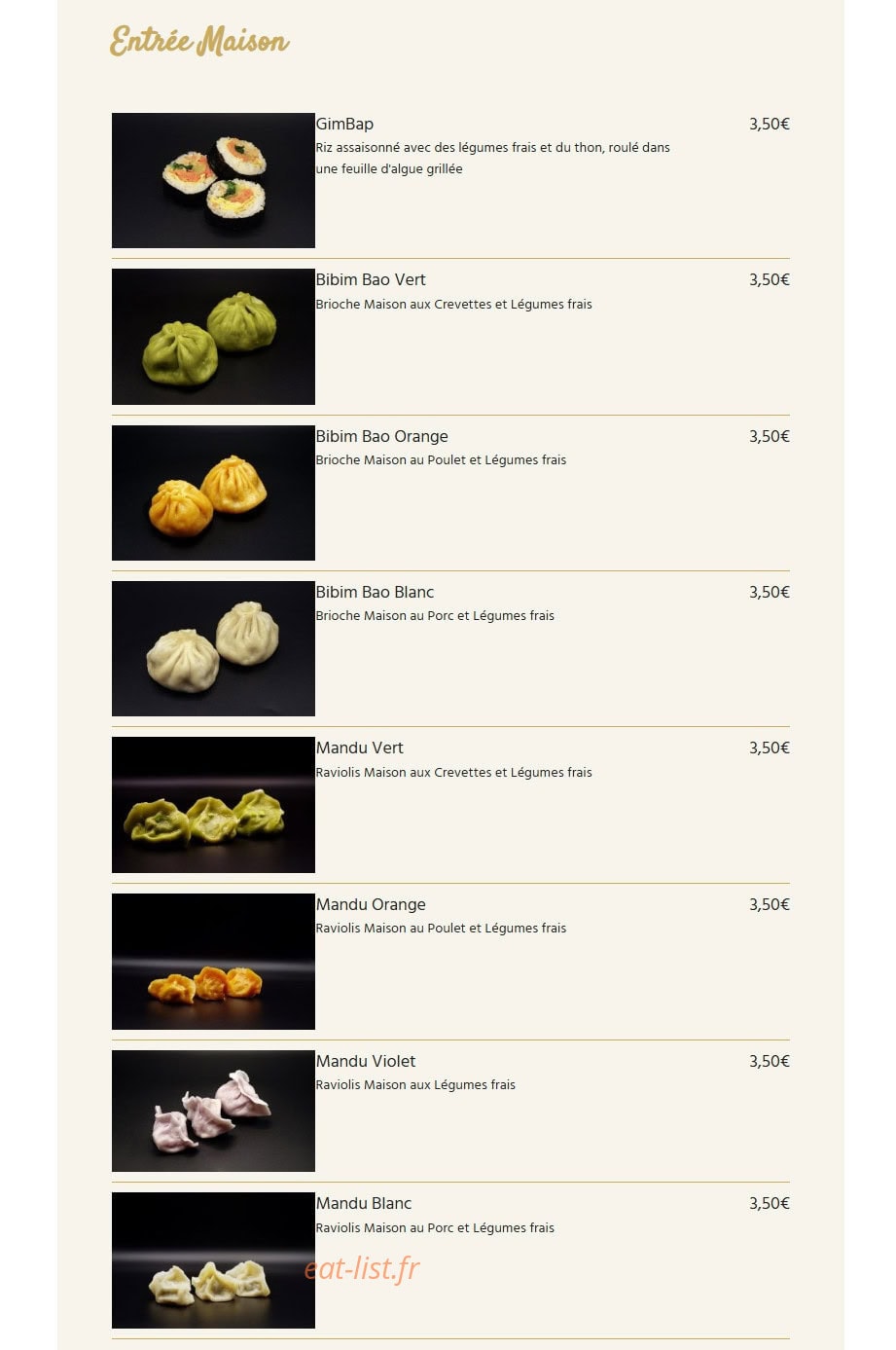 K-mee — carte page 1